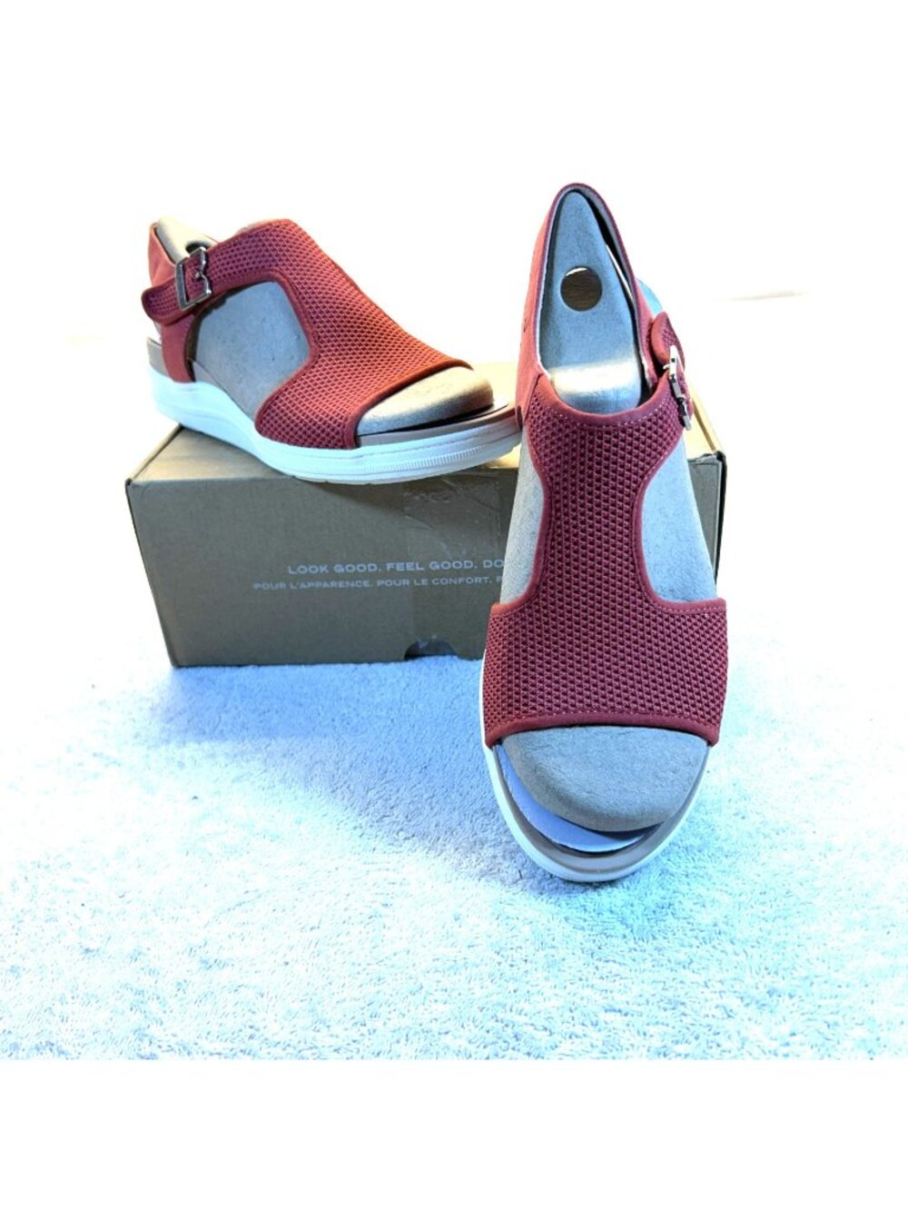 Dr. Scholl’s Time Off Sun Red Mesh Sandal Women Sz 10 M New in Box